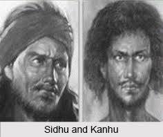 ಬಂಡಾಯದ ನಾಯಕರಾದ ಸಿದ್ದು ಮತ್ತು ಕಾನ್ಹು ಮುರ್ಮು